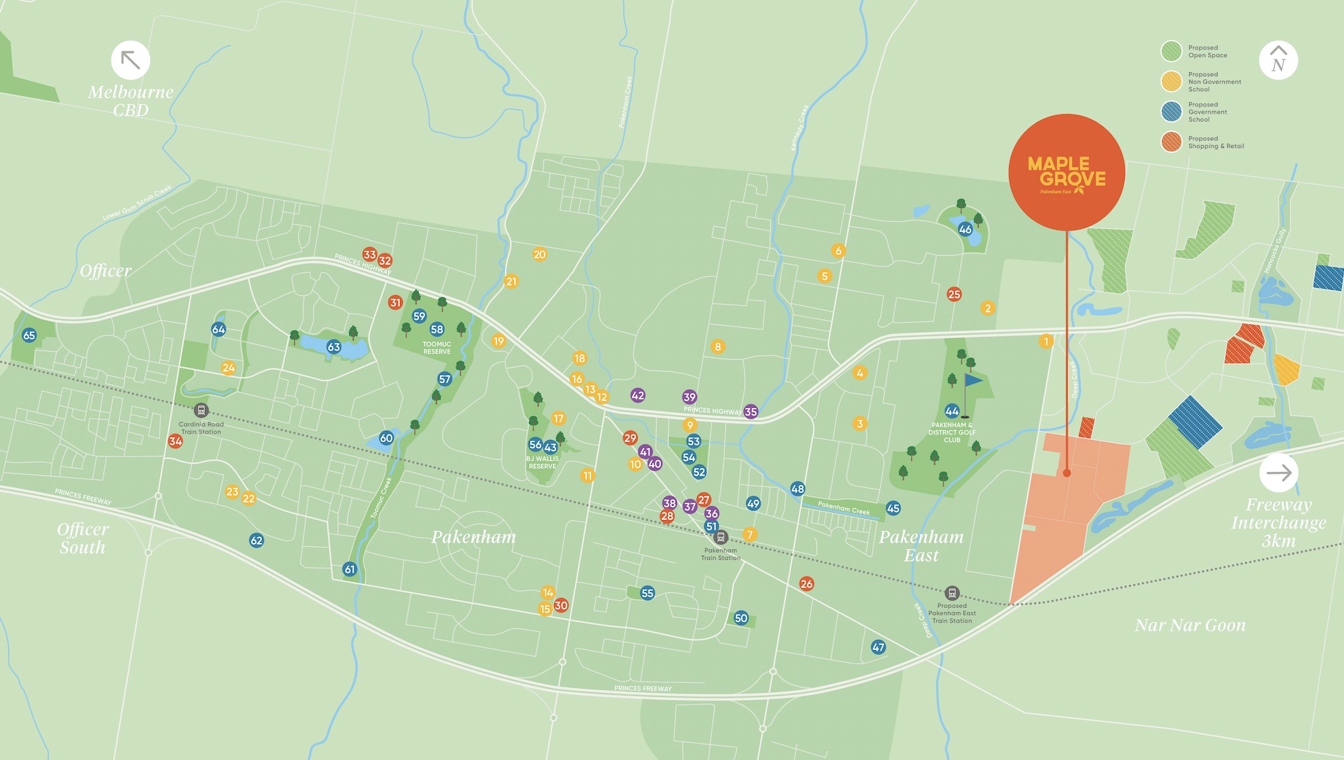 Maple Grove - Pakenham Location Map